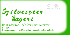 szilveszter mageri business card